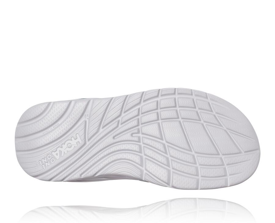 Hoka One One Mens Sandals - ORA Recovery Flip - Blue/White - DNCU57063